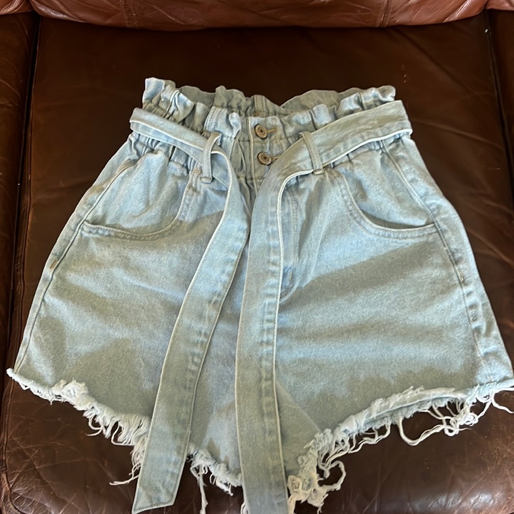 Size small paper bag shorts